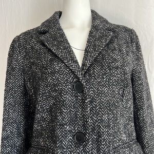 Michael Kors Black White Coat Button Closure Jacket new M